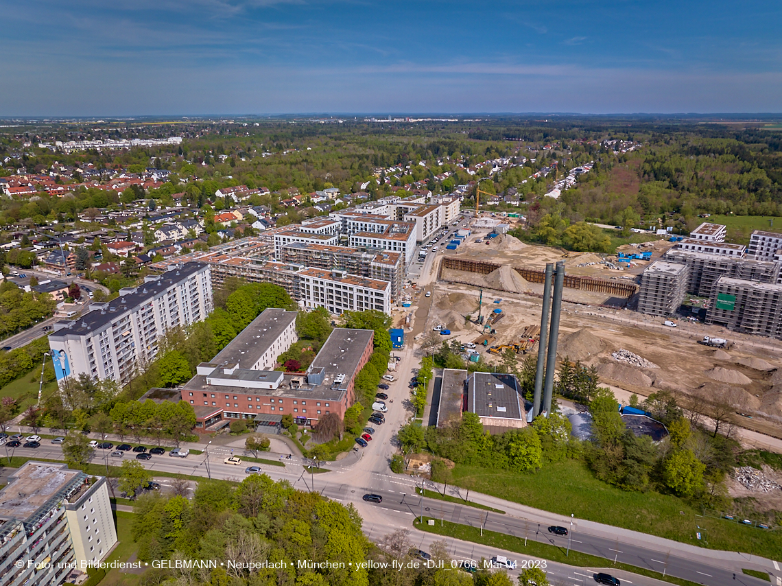 04.05.2023 - Luftbilder vom Alexisqaurtier und Pandion Verde in Neuperlach 04.05.2023 - Luftbilder vom Alexisqaurtier und Pandion Verde in Neuperlach